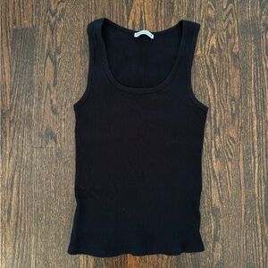 Zara Black Ribbed Tank Top